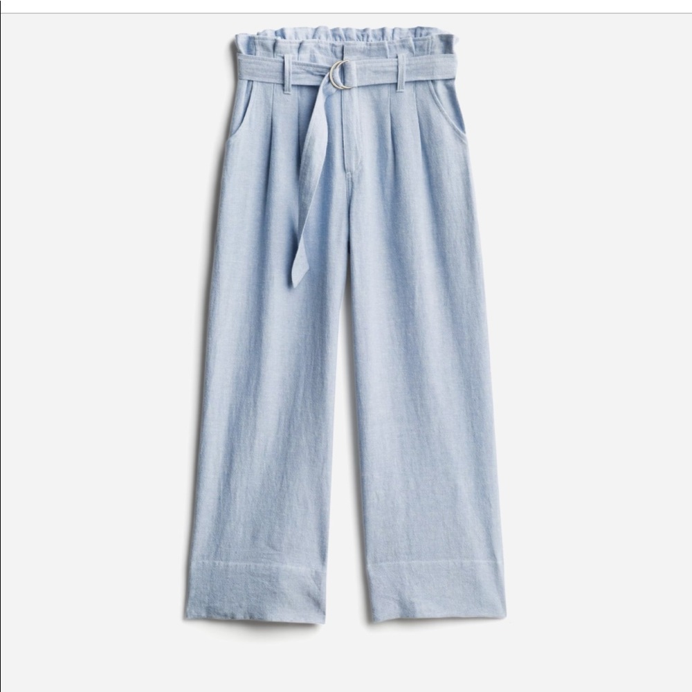 NWT Mason and Belle Kaylee Belted Cropped Wide Leg
